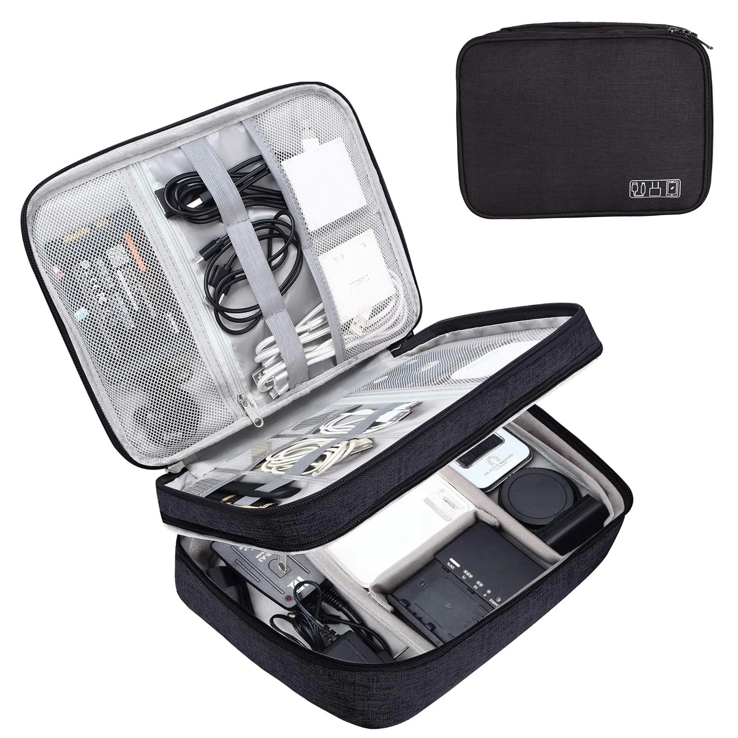 Portable Travel Cable Organizer Case Cable Storage Bag Waterproof Digital Electronic Accessories Organizer for USB Charger Plug